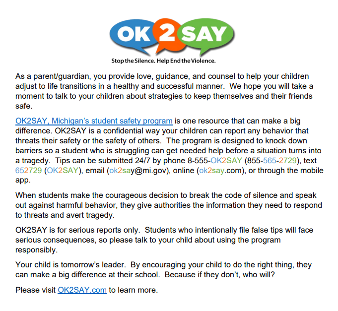 OK2Say Press Release