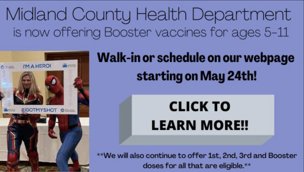 Midland County Department of Public Health Booster Vaccine Promo