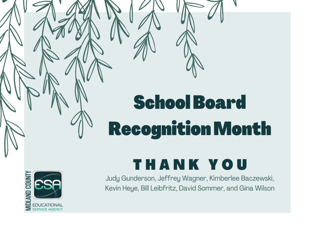School Board Recognition Thank You