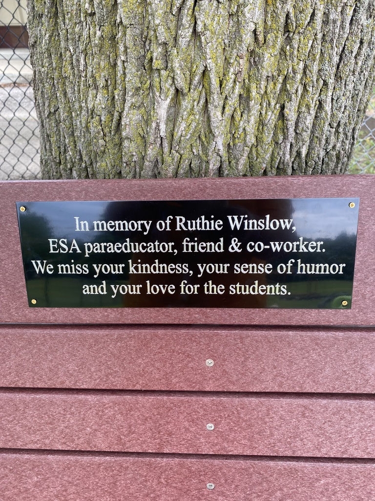Ruthie Winslow Memorial Bench